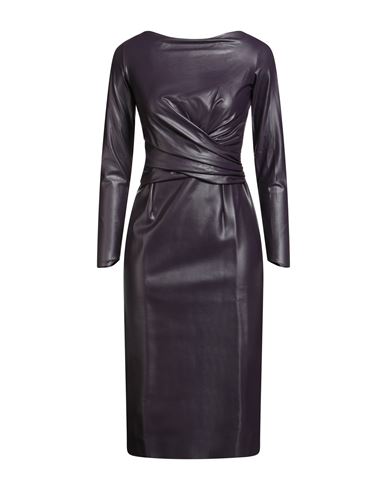 Woman Midi dress Dark purple Size 10 Polyamide, Elastane