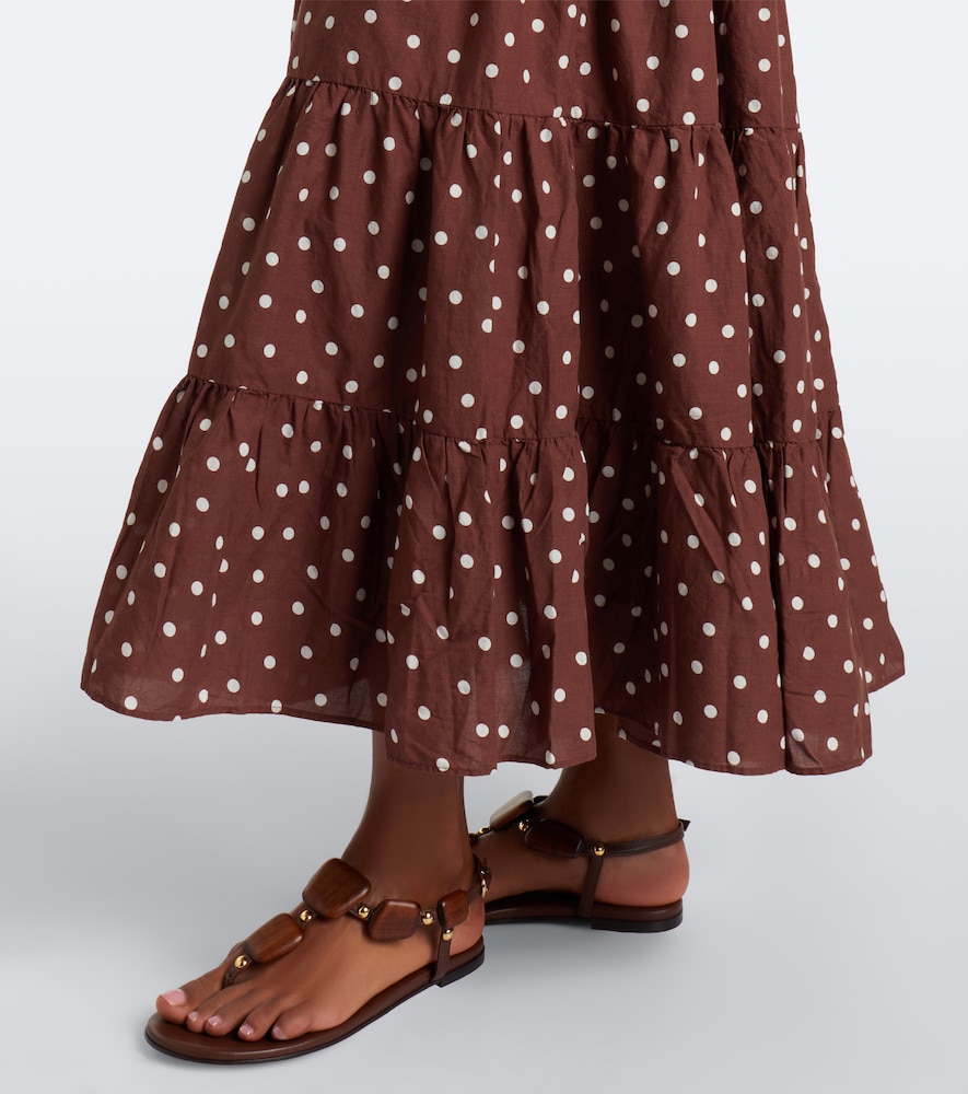 Kendall polka dot cotton midi dress