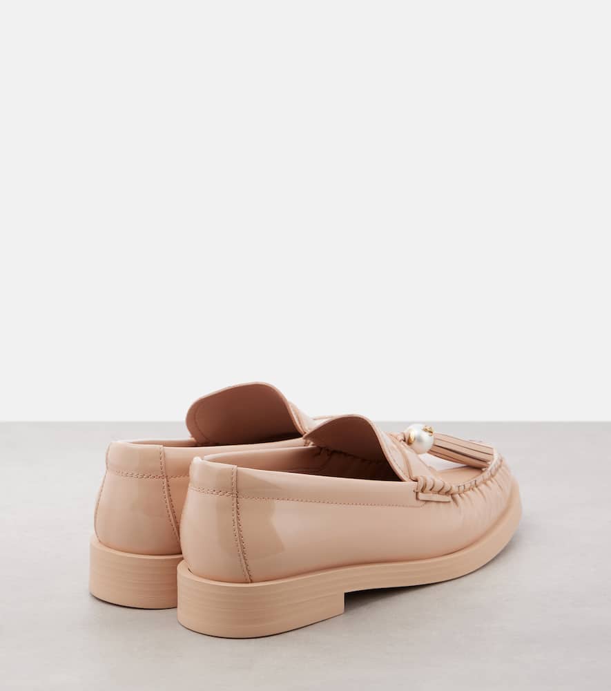 Jimmy Choo Addie embellished patent leather loafers