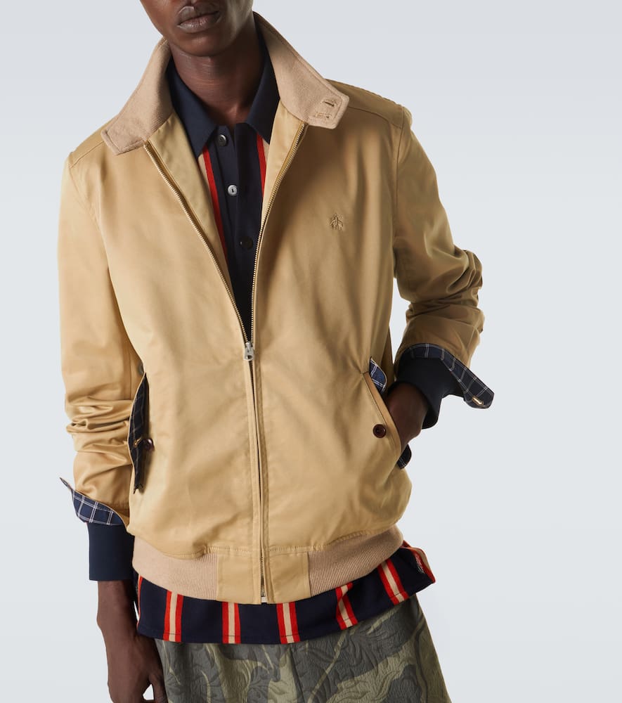 Cotton-blend blouson jacket