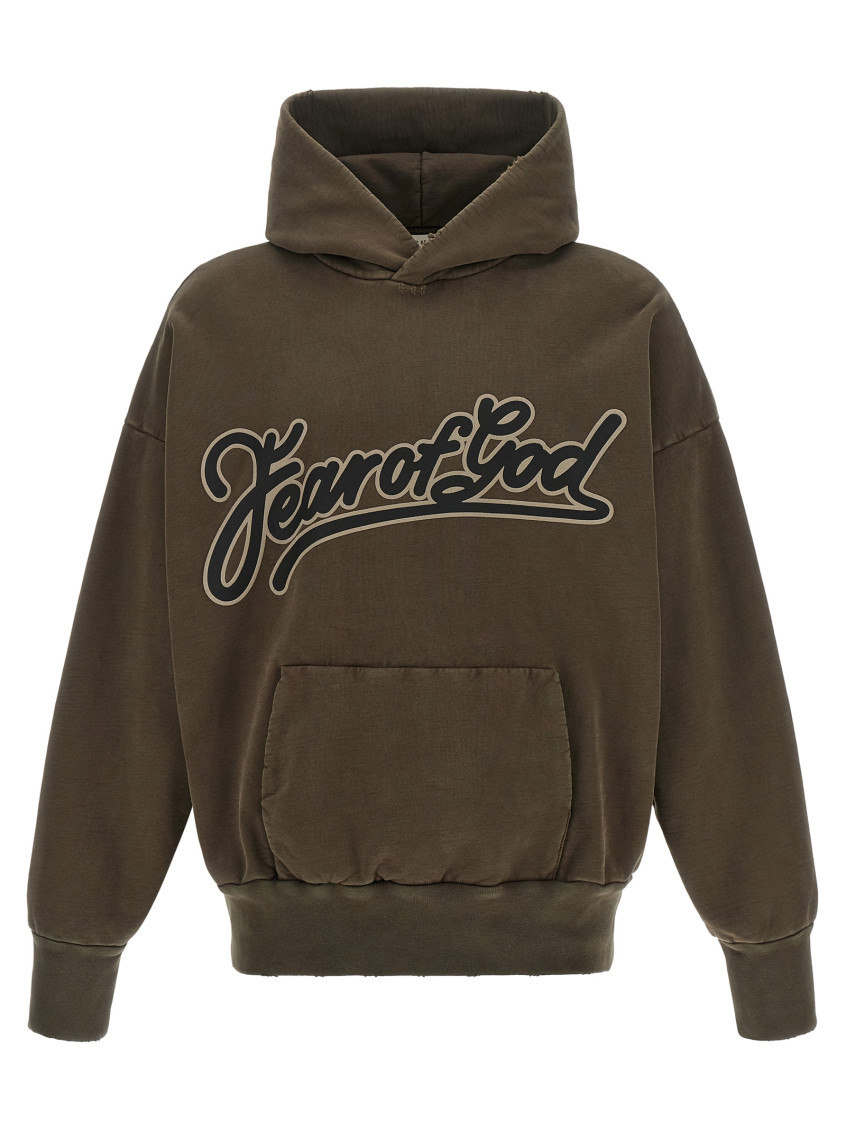 Fear Of God - logo hoodie hooded fit kangaroo pocket