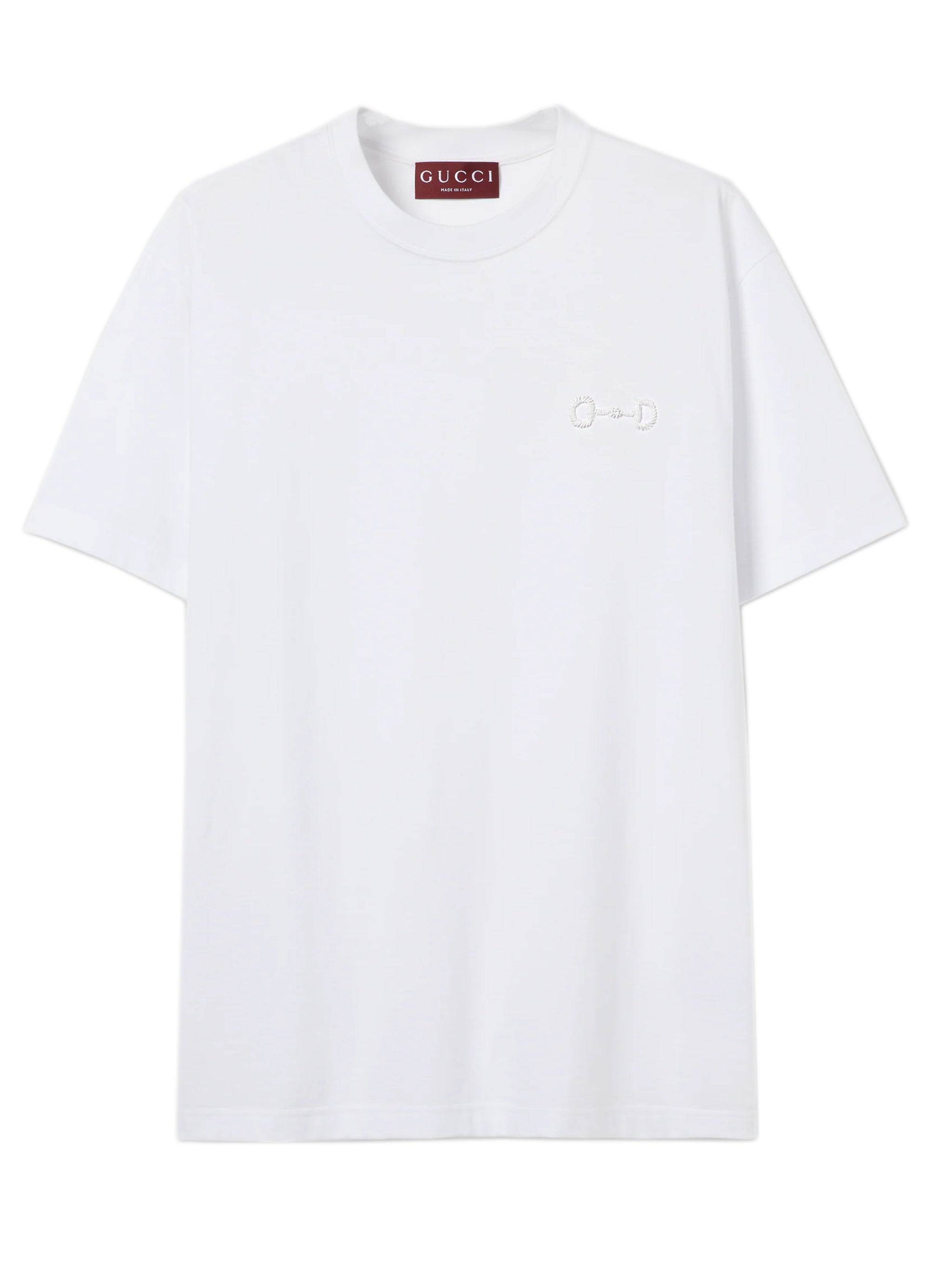 Embroidered Beaded Thread Clip Crewneck T-Shirt, Short Sleeve, Regular Fit