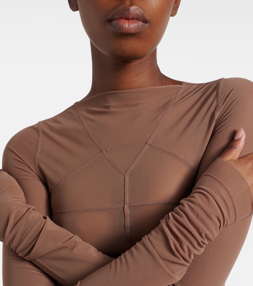 Temple sheer tulle top