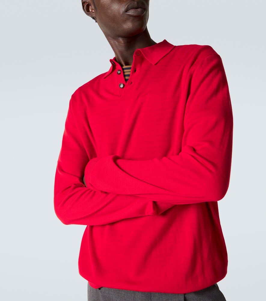 Virgin wool polo shirt
