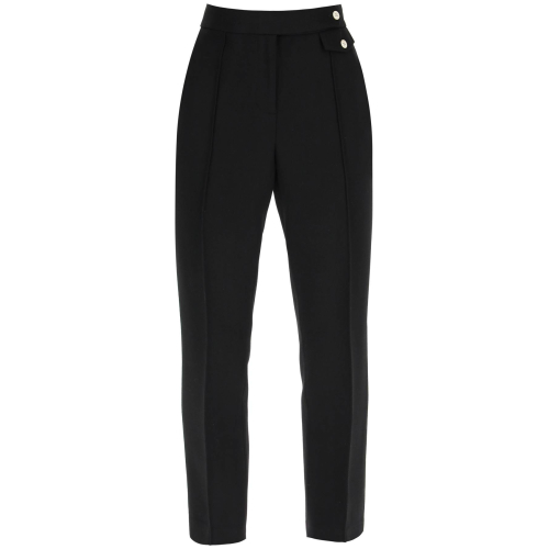Twill crepe trousers - Black