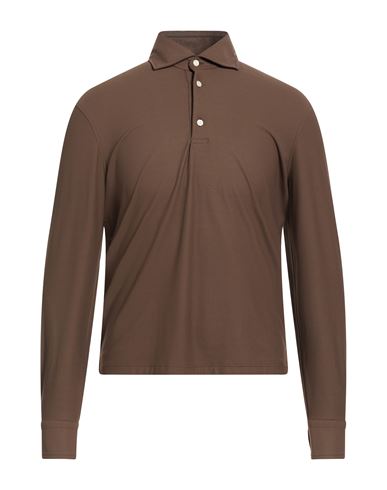 Next Man Shirt Chocolate brown Size L Nylon, Elastane