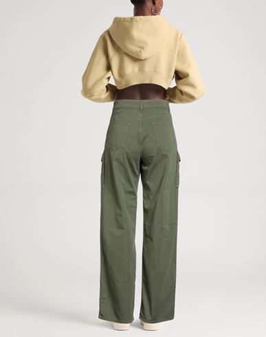 Denim Woman Pants Military green Size 10 Cotton