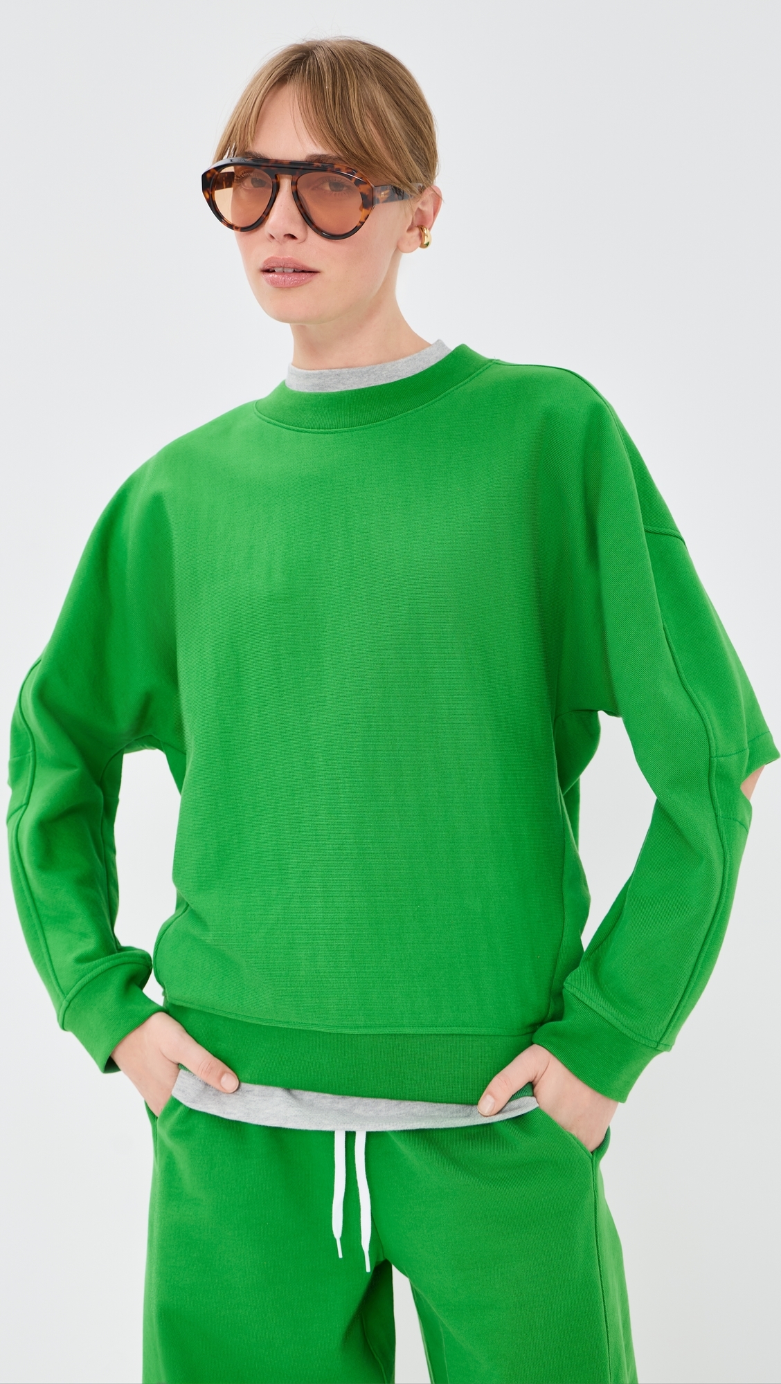 Cocoon Crewneck Sweatshirt Green