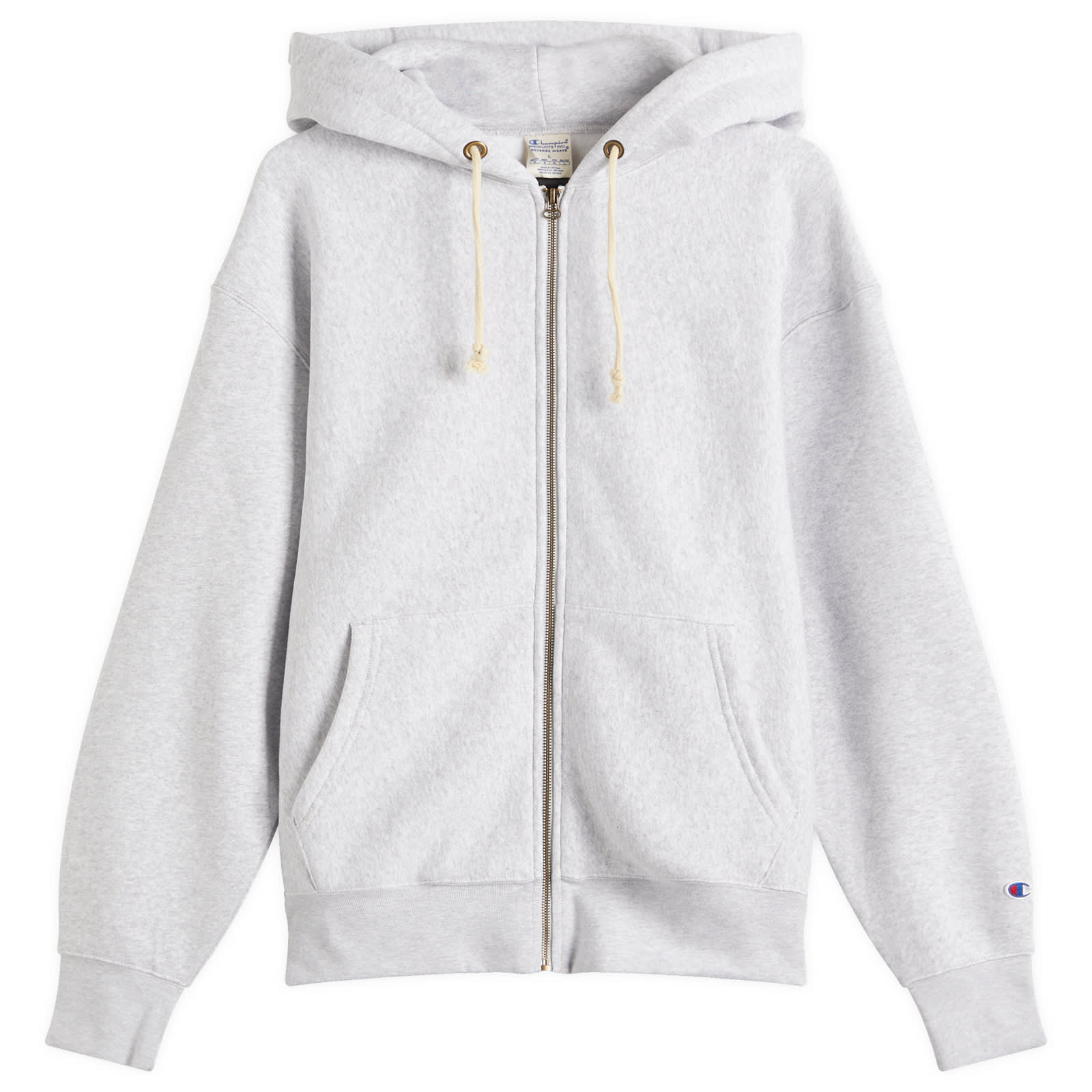 Men's Reverse Weave Fleece Zip Hoodie in Grey