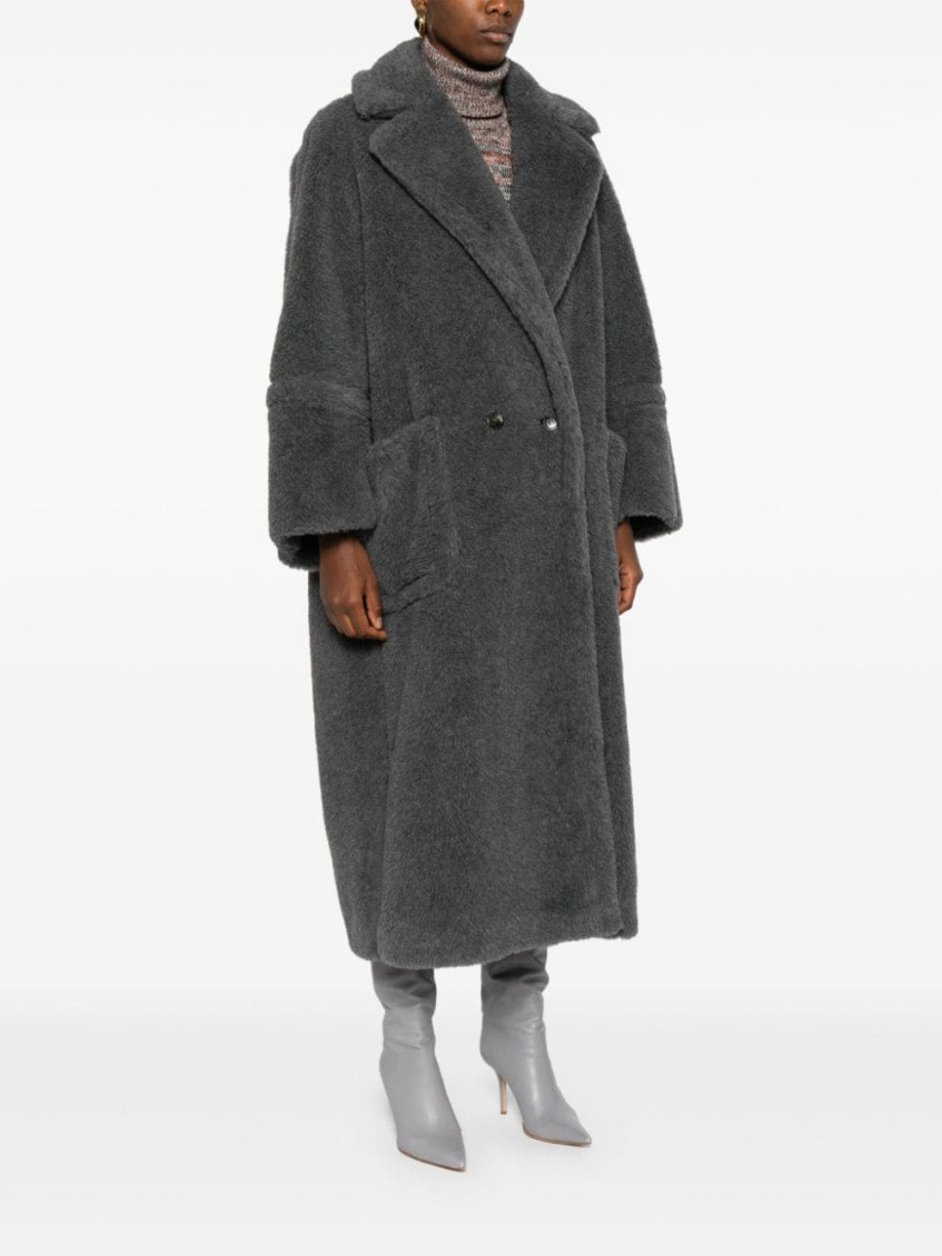 Oversized Teddy Coat In Wool And Alpaca Coats
