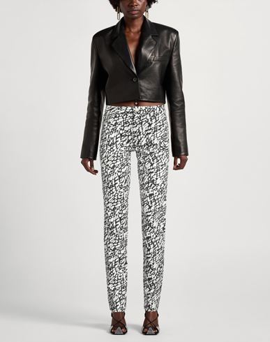 Woman Pants White Size 30 Cotton, Elastane