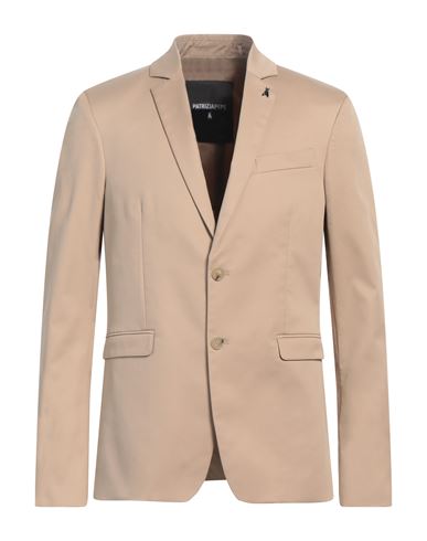 Patrizia Pepe Man Blazer Beige Size 44 Cotton, Elastane