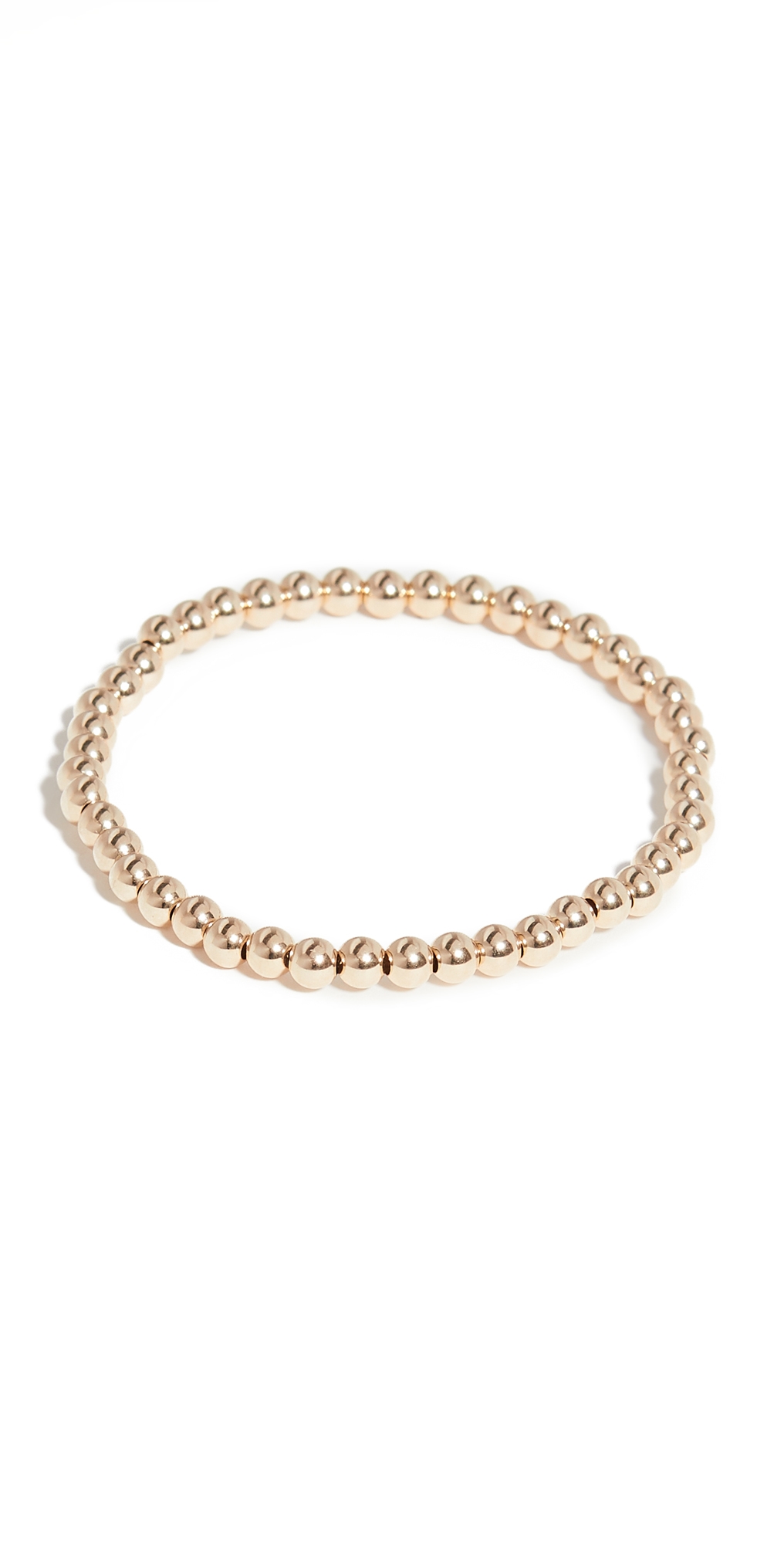 4mm Gold Bracelet Yellow Gold One Size