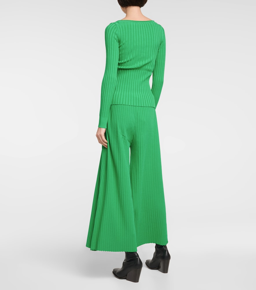 Ribbed-knit top