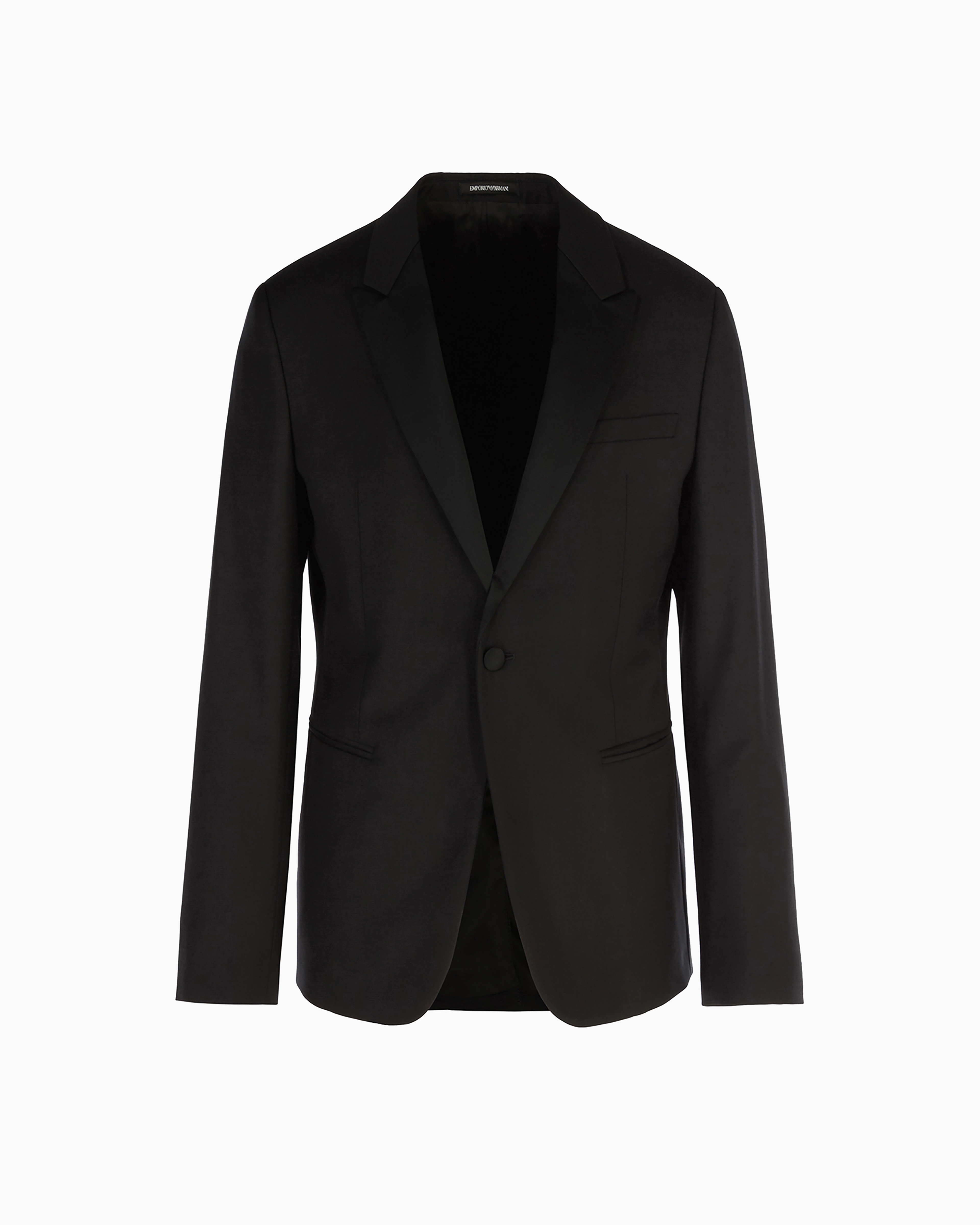 Single-breasted, worsted virgin-wool jacket