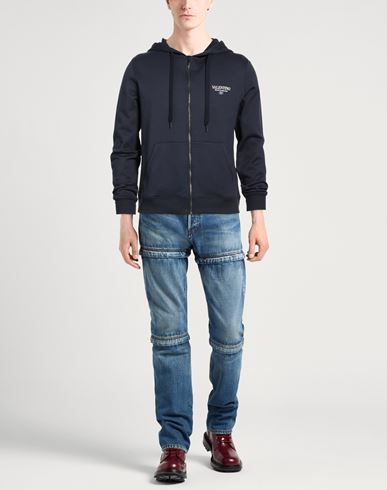 Man Sweatshirt Midnight blue Size M Cotton, Polyamide