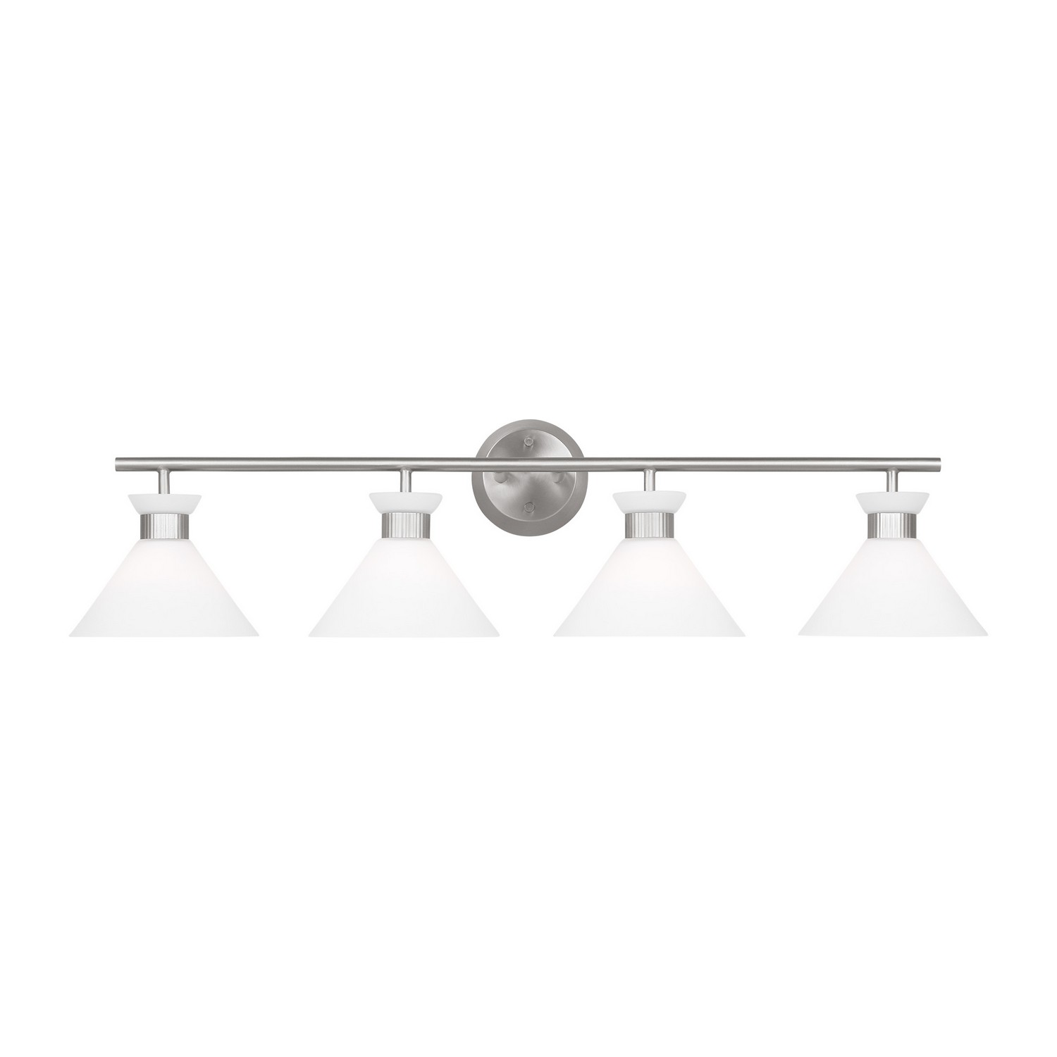 Brushed Steel Four Light Bath from the Belcarra Collection