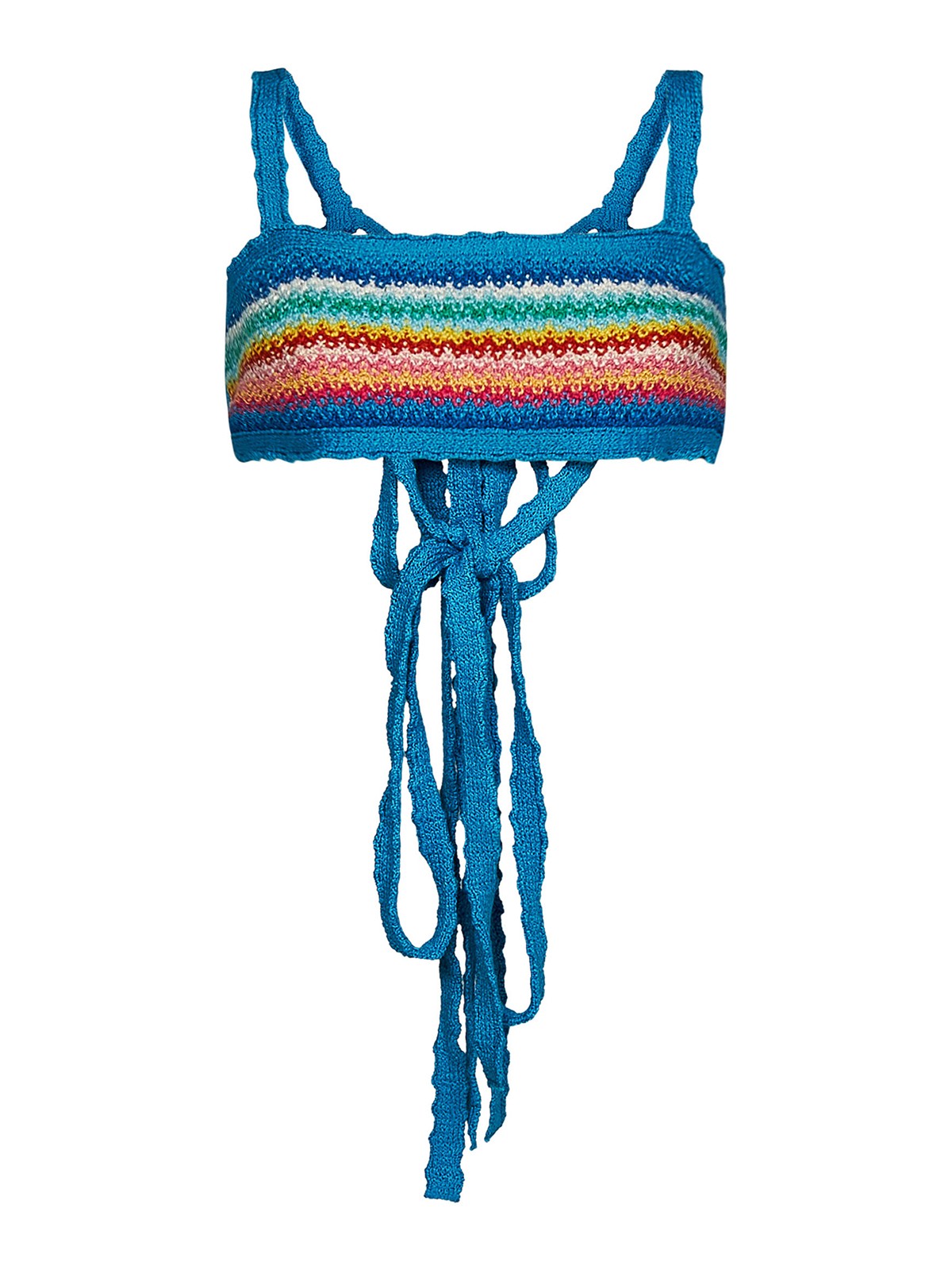Blue crochet cotton bralette top