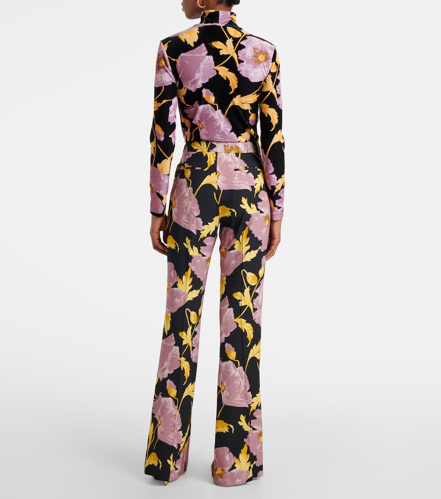 Saturday Night printed bootcut pants