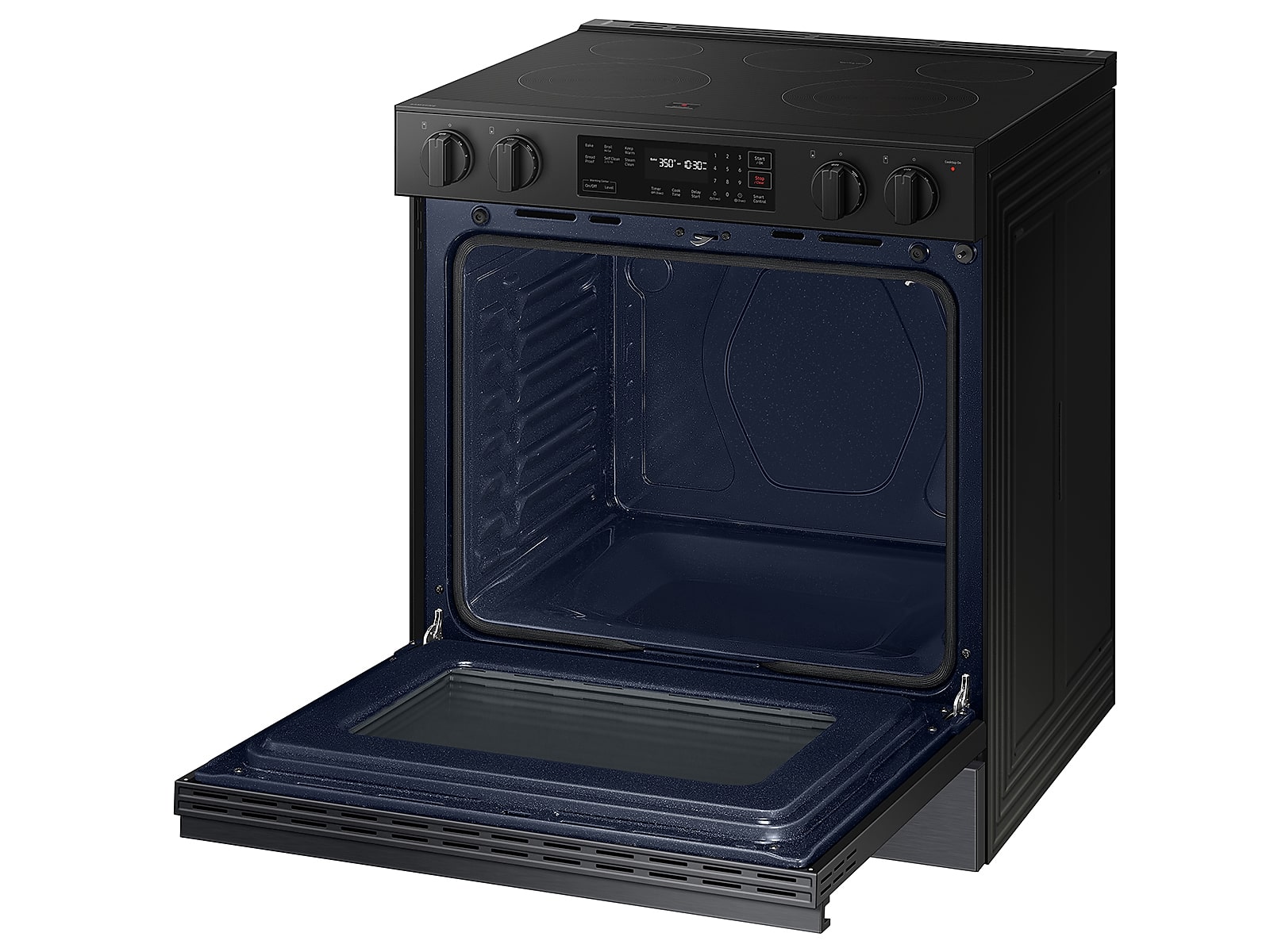 Bespoke 6.3 cu. ft. Smart Slide-In Electric Range with Precision Knobs in Matte Black Steel(NSE6DG8100MTAA)