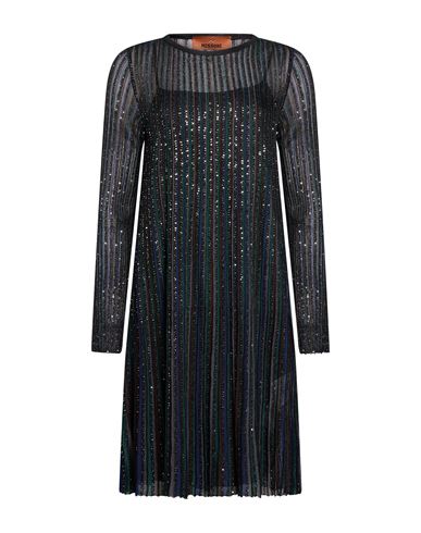 Woman Midi dress Green Size 6 Viscose, Polyamide, Metal fiber, Elastane