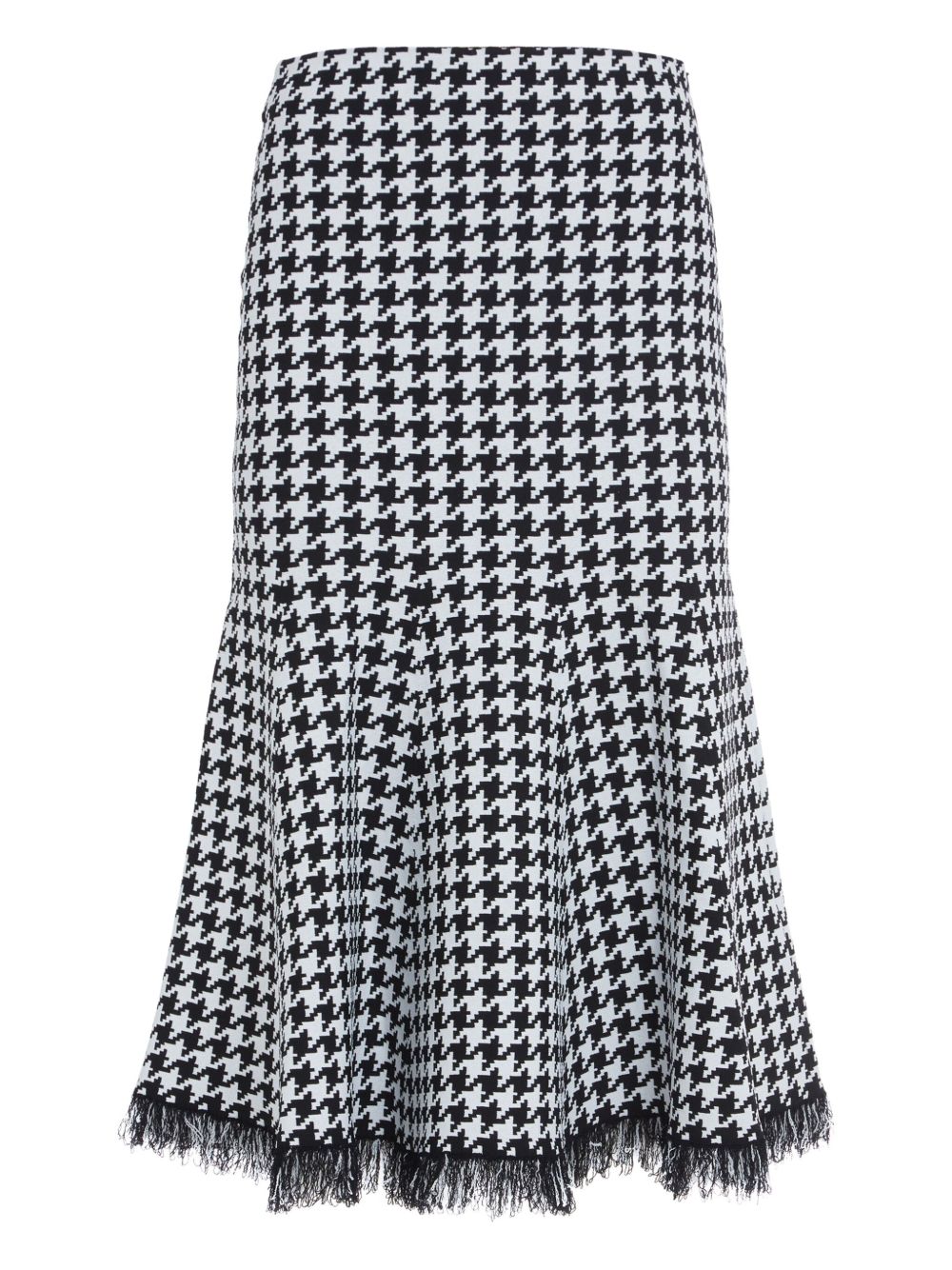 Alexander McQueen houndstooth midi skirt - Black