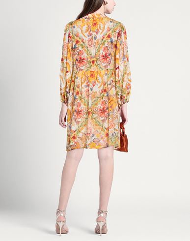 Woman Mini dress Apricot Size L Viscose, Silk