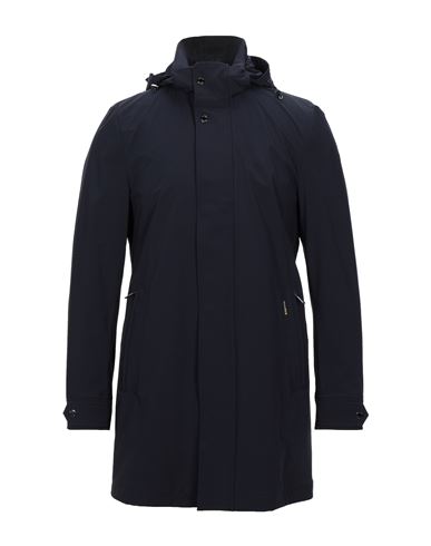 Moorer Man Overcoat & Trench Coat Midnight blue Size 40 Polyamide, Elastane