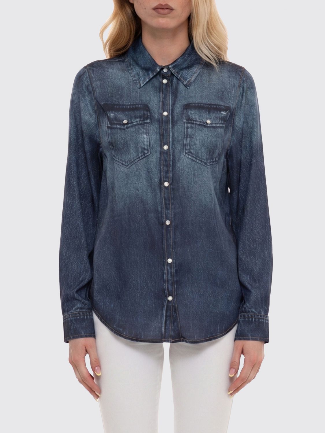Shirt Woman color Denim