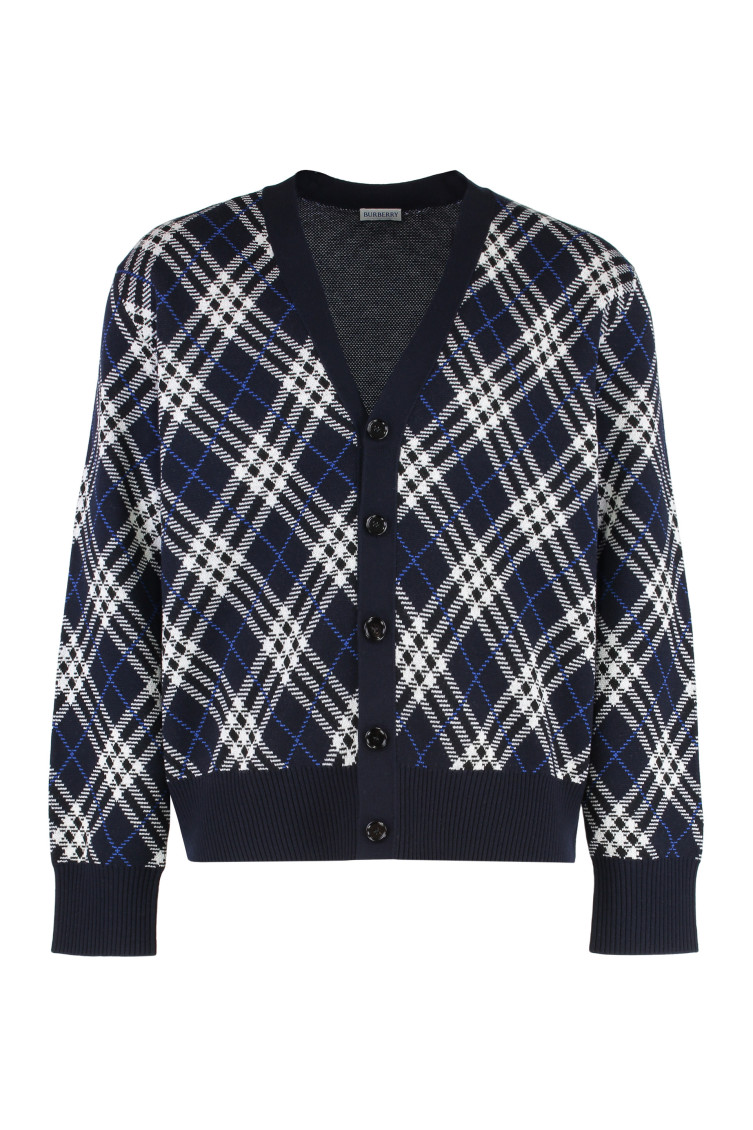 Blue V Neck Cardigan