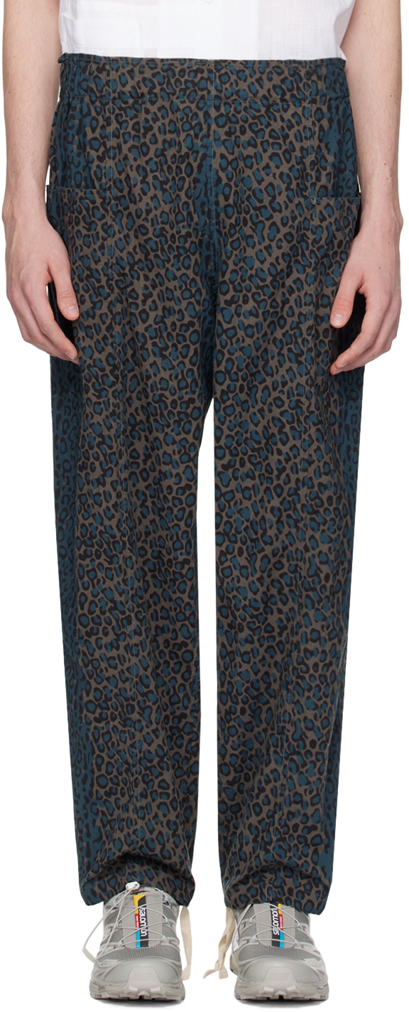 South2 West8 Gray & Blue Army String Trousers