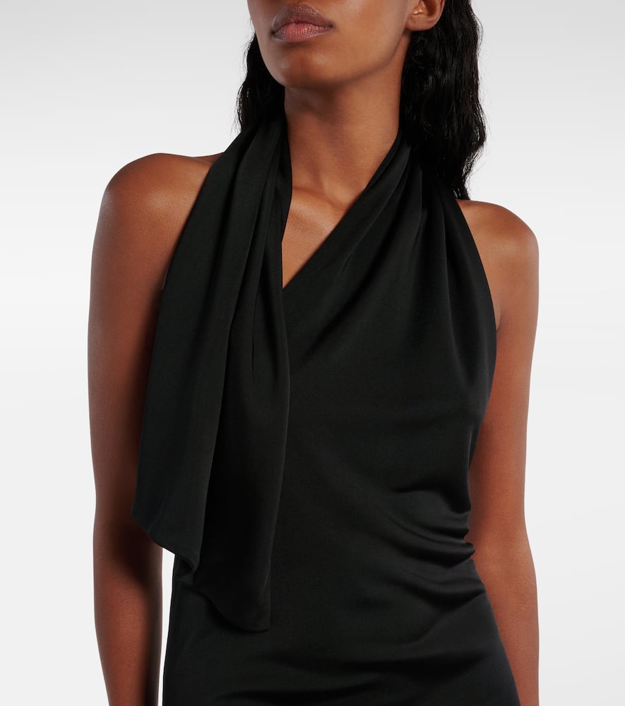 Roza draped jersey gown