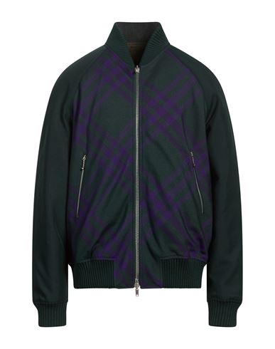 Man Jacket Dark green Size XXS Cotton, Virgin Wool