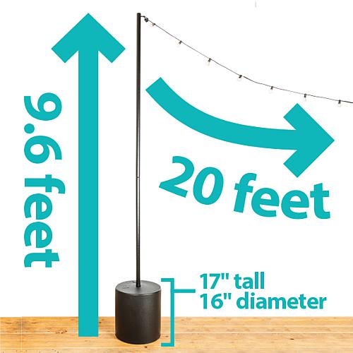 Light Pole Stand with Tank Base