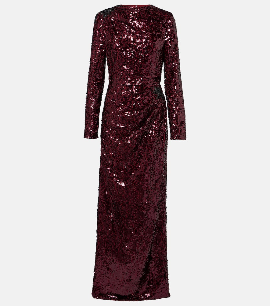 Draped sequined gown