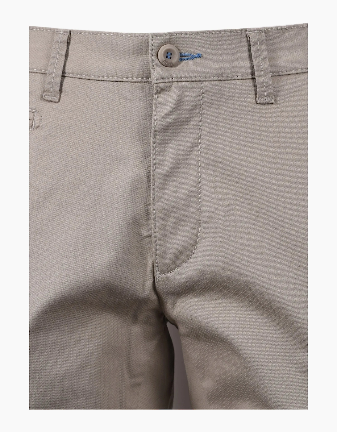 Men's BRAX FABIO COTTON TROUSER STONE - Cream - : 36W