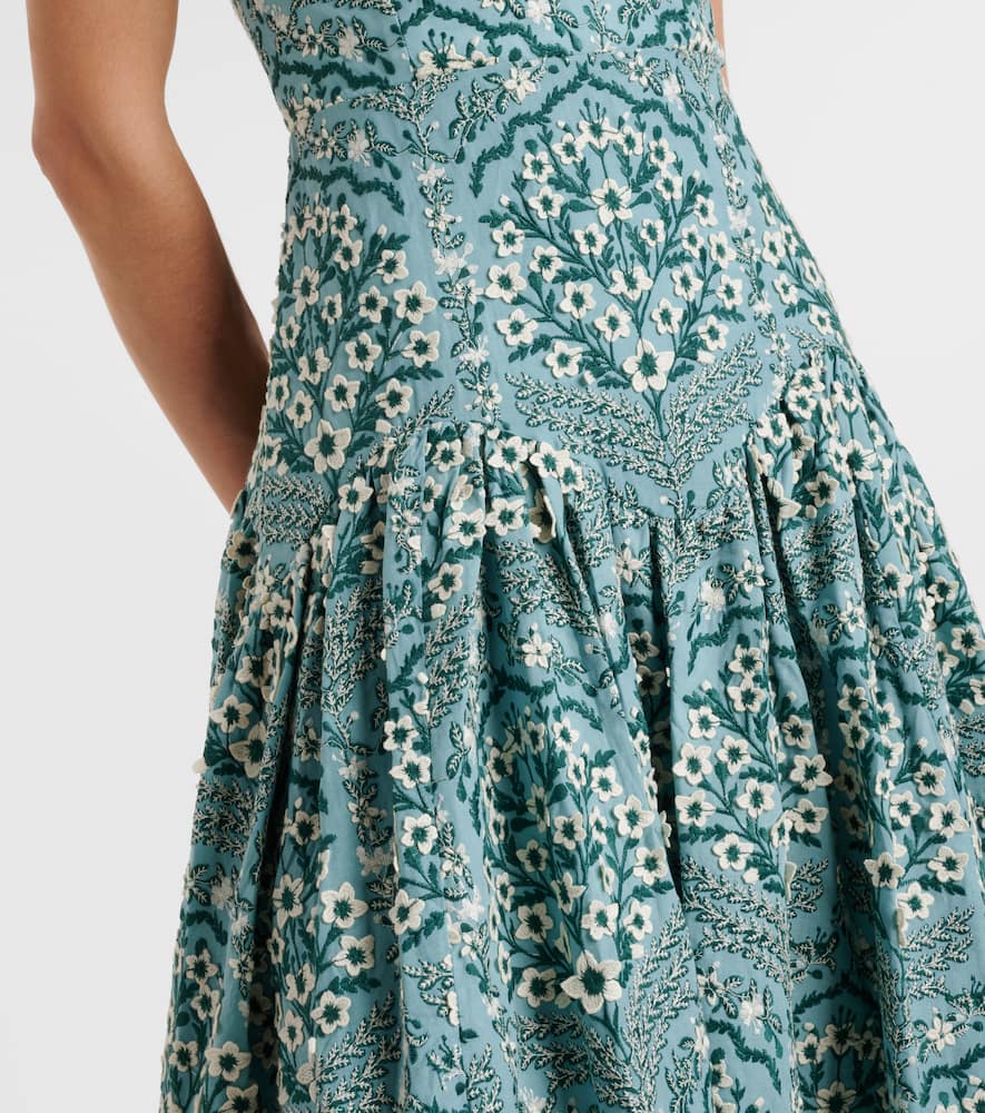 Siembra embroidered cotton midi dress
