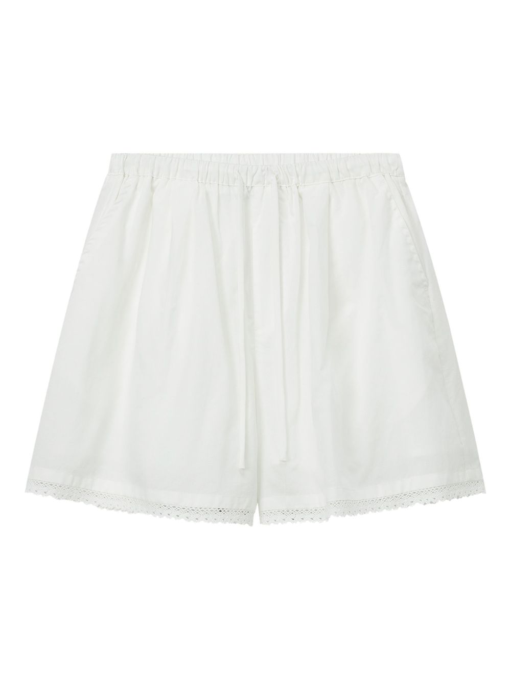 Scalloped-edge shorts - White