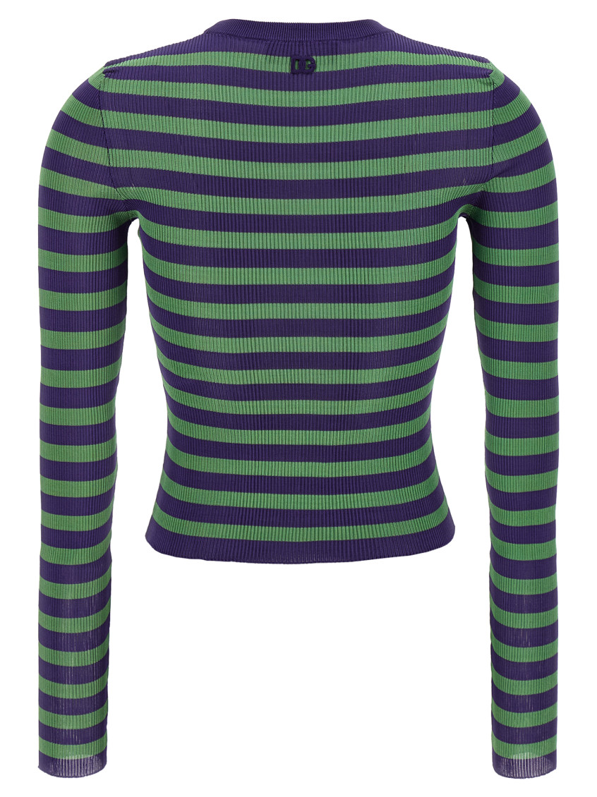 Striped Viscose Sweater Sweaters And Cardigans Multicolor