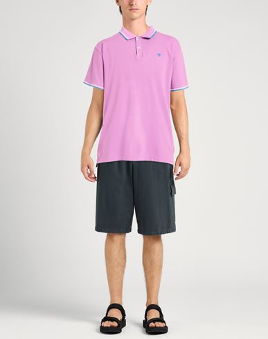 Man Polo shirt Mauve Size XXL Cotton, Elastane