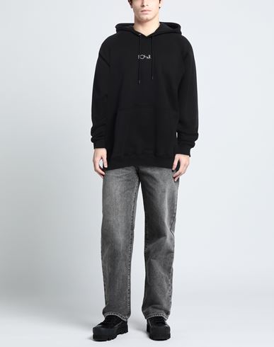 Man Sweatshirt Black Size XXL Cotton, Polyester
