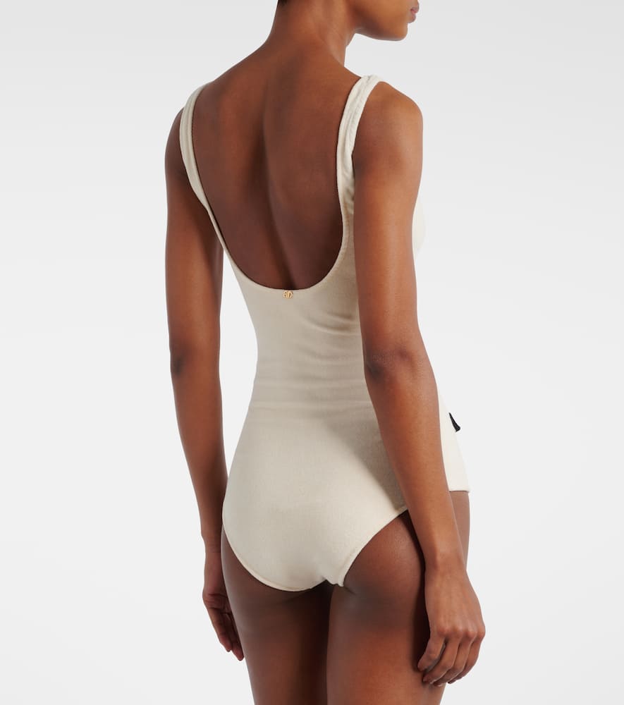 Adriana Degreas Cotton-blend terry swimsuit