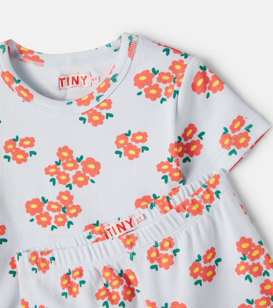 Floral cotton top and pants set