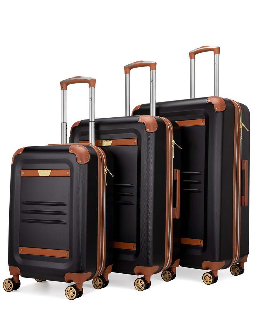19V69 Italia 3Pc Expandable Spinner Luggage Set