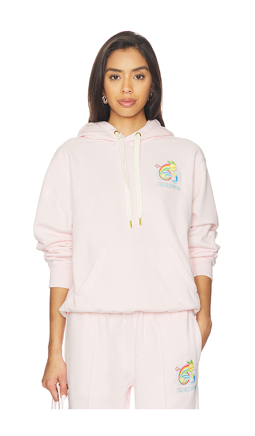 Casablanca Manga Tennis Ball Printed Hoodie in Pink. - S also in L