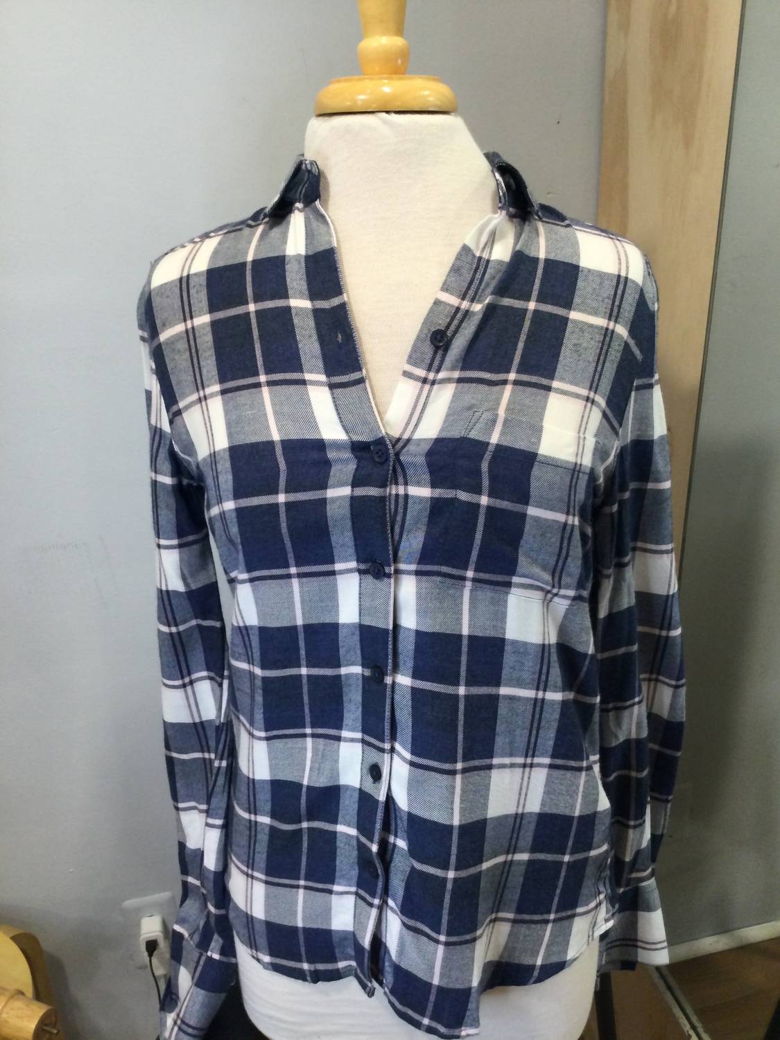 Women's Charley Plaid Button Down Shirt In Moon Shadows