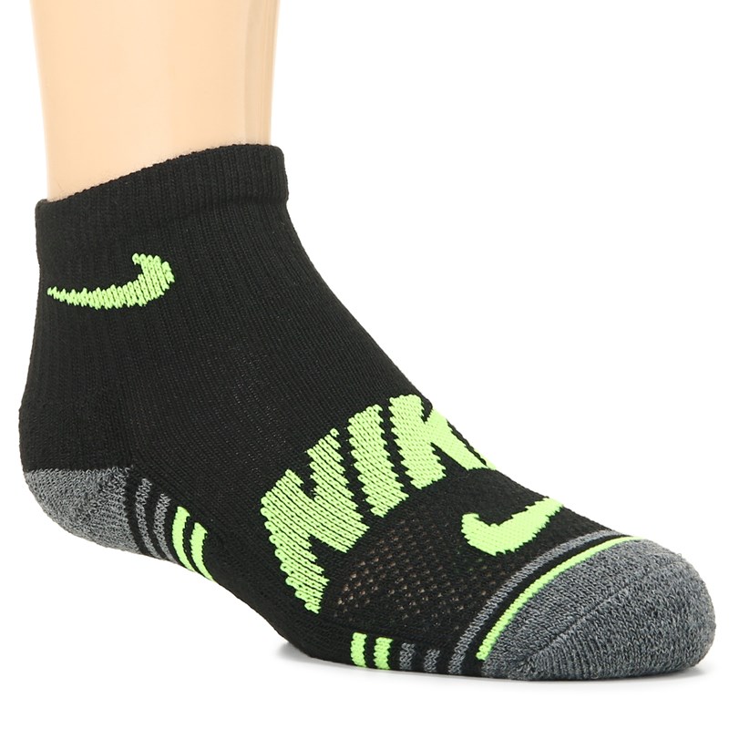 Kids' 6 Pack Youth X-Small Cushioned Ankle Socks (Black)