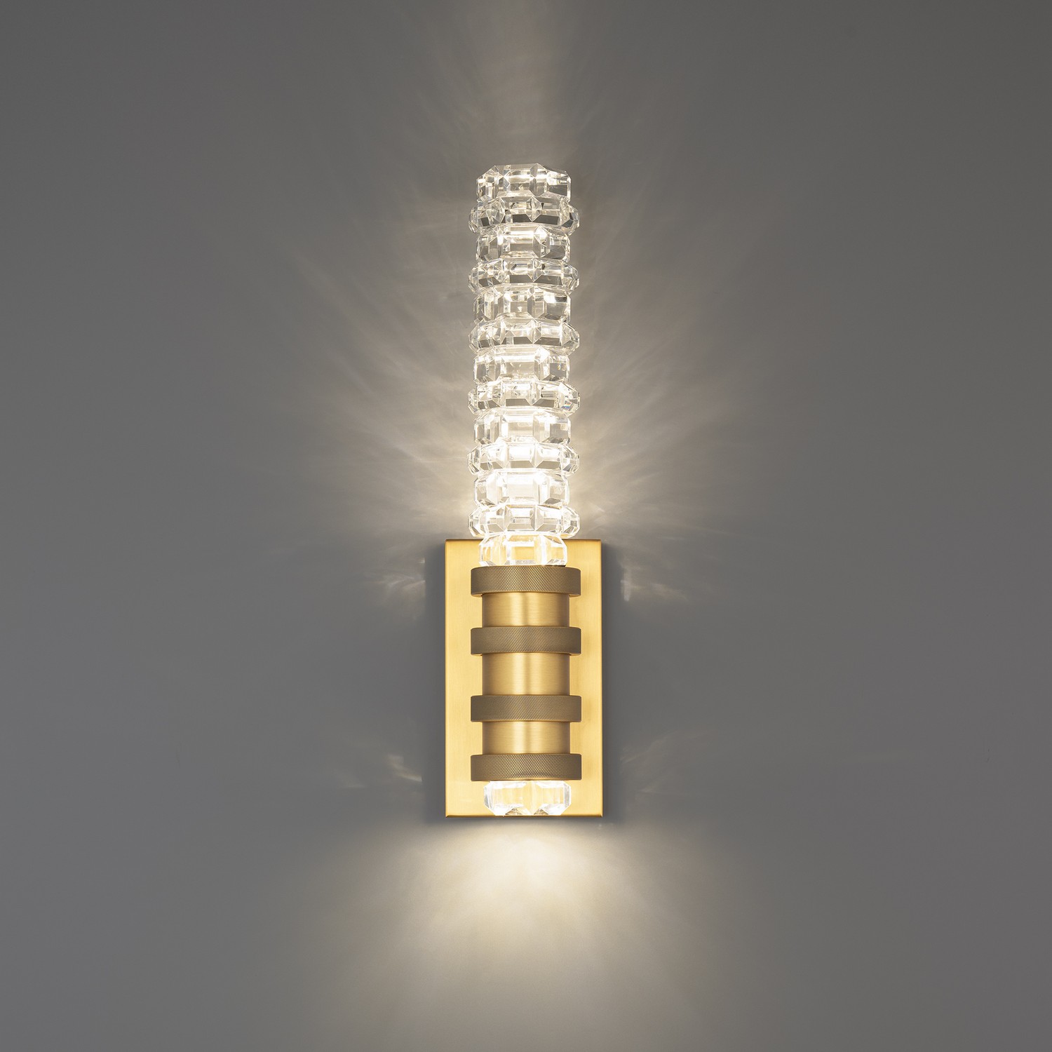 Aged Brass LED Wall Sconce from the Kemberly Collection