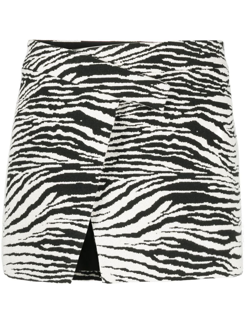 Clow zebra-print miniskirt - White