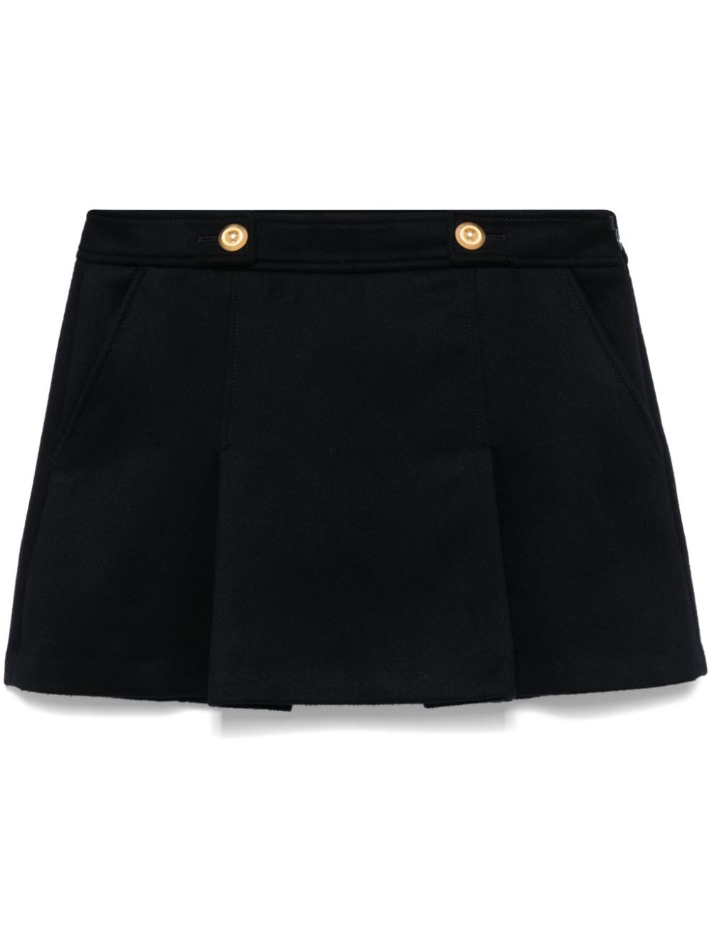 Pleated mini skirt - Blue
